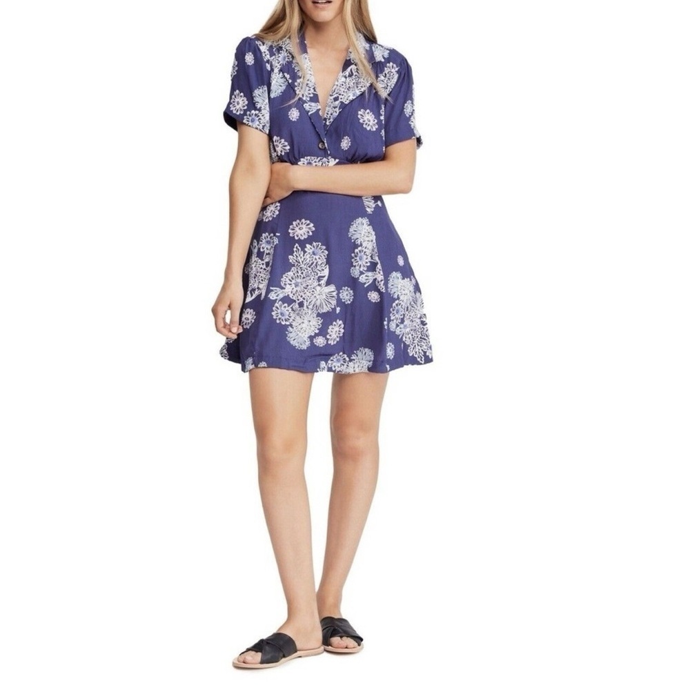 FREE PEOPLE Blue Hawaii Flare Dress